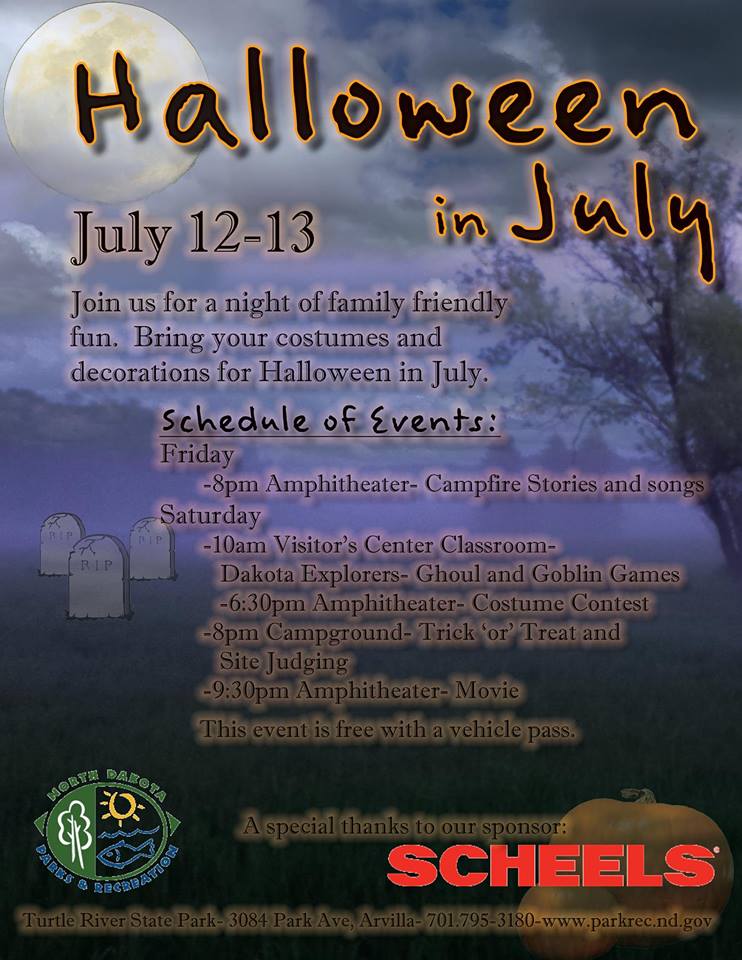 Halloween in July North Dakota Parks and Recreation